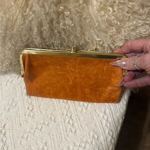 Tasche Burnt Orange Leather Clutch